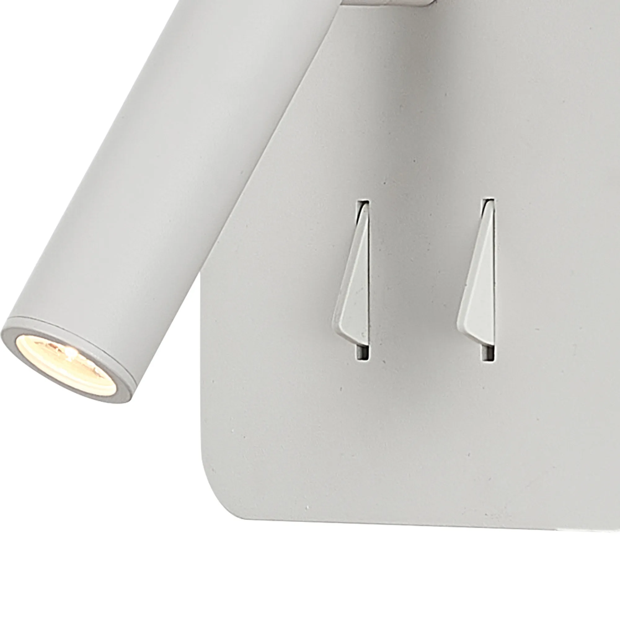 Cayman Square Wall + Reading Light 6W + 3W LED Switched Matt White M7823  Mantra Fusion Cayman